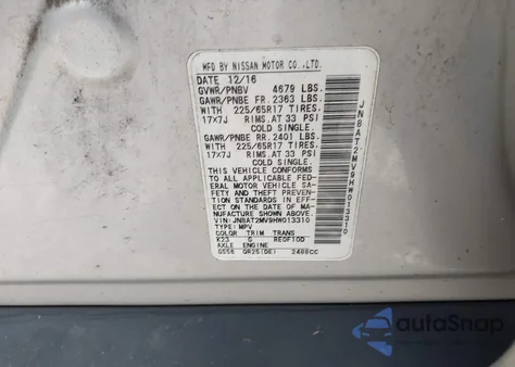 2017 Nissan Rogue S from USA, damaged, VIN JN8AT2MV9HW013310